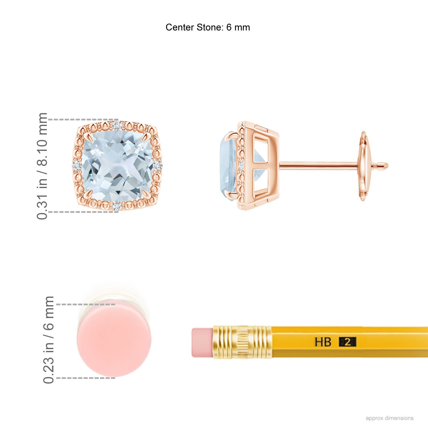 A - Aquamarine / 1.78 CT / 14 KT Rose Gold