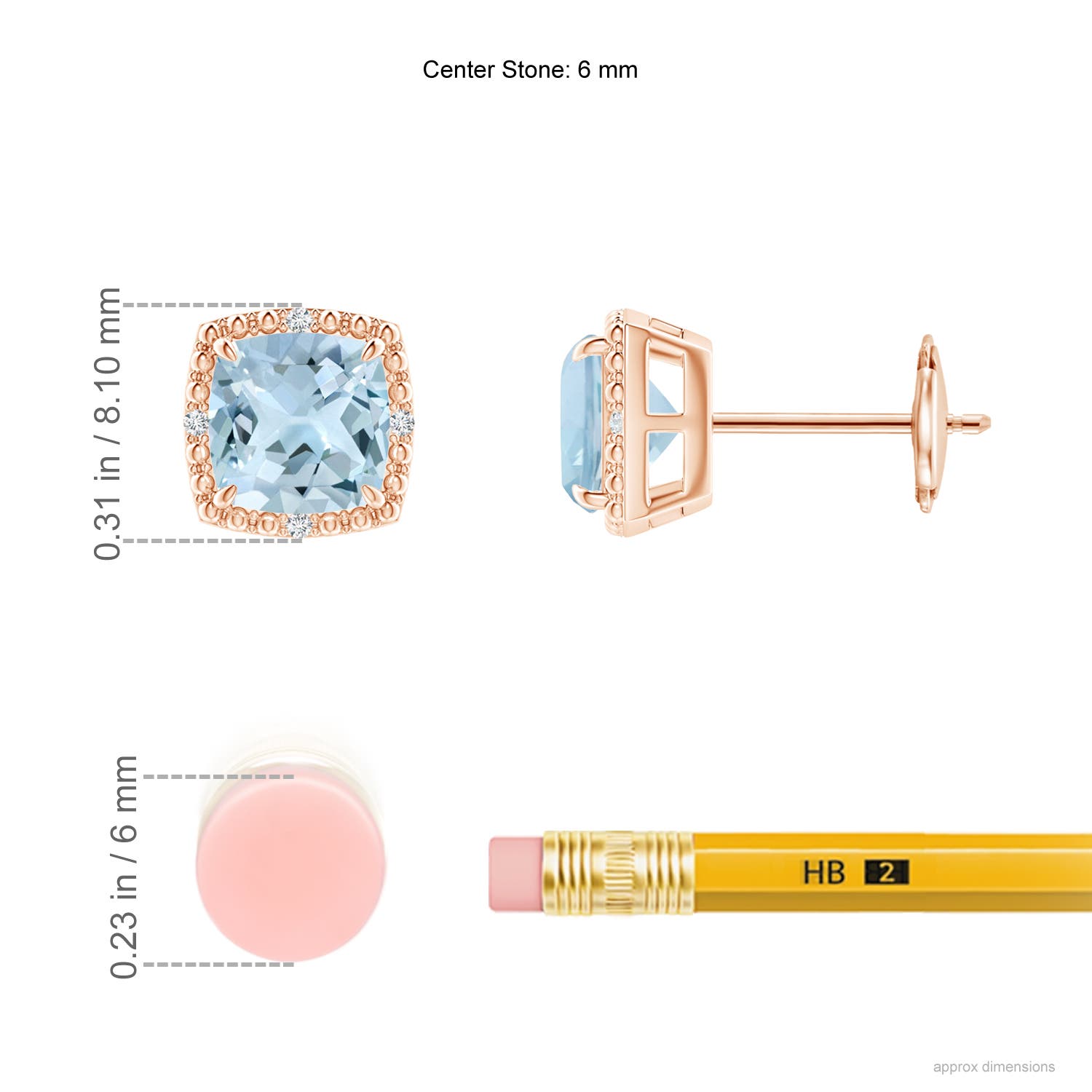 AA - Aquamarine / 1.78 CT / 14 KT Rose Gold