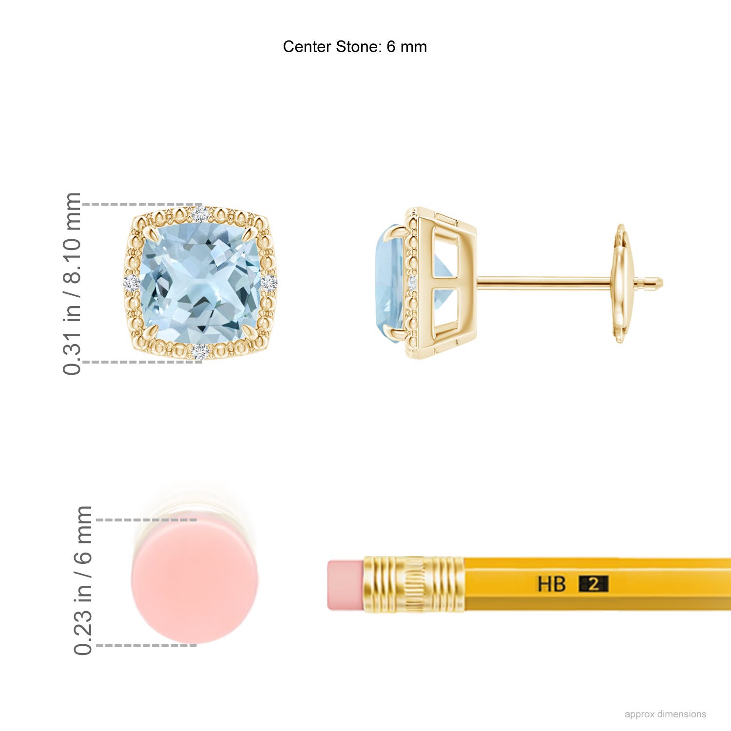 AA - Aquamarine / 1.78 CT / 14 KT Yellow Gold