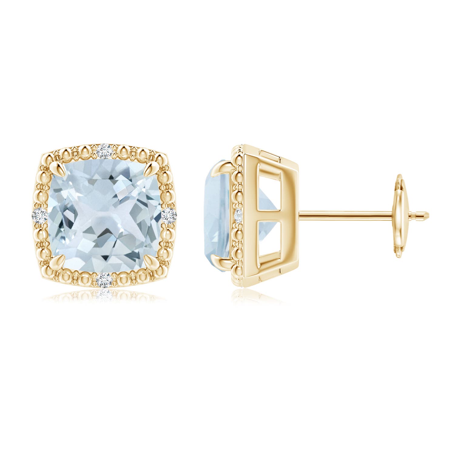 A - Aquamarine / 3.96 CT / 14 KT Yellow Gold