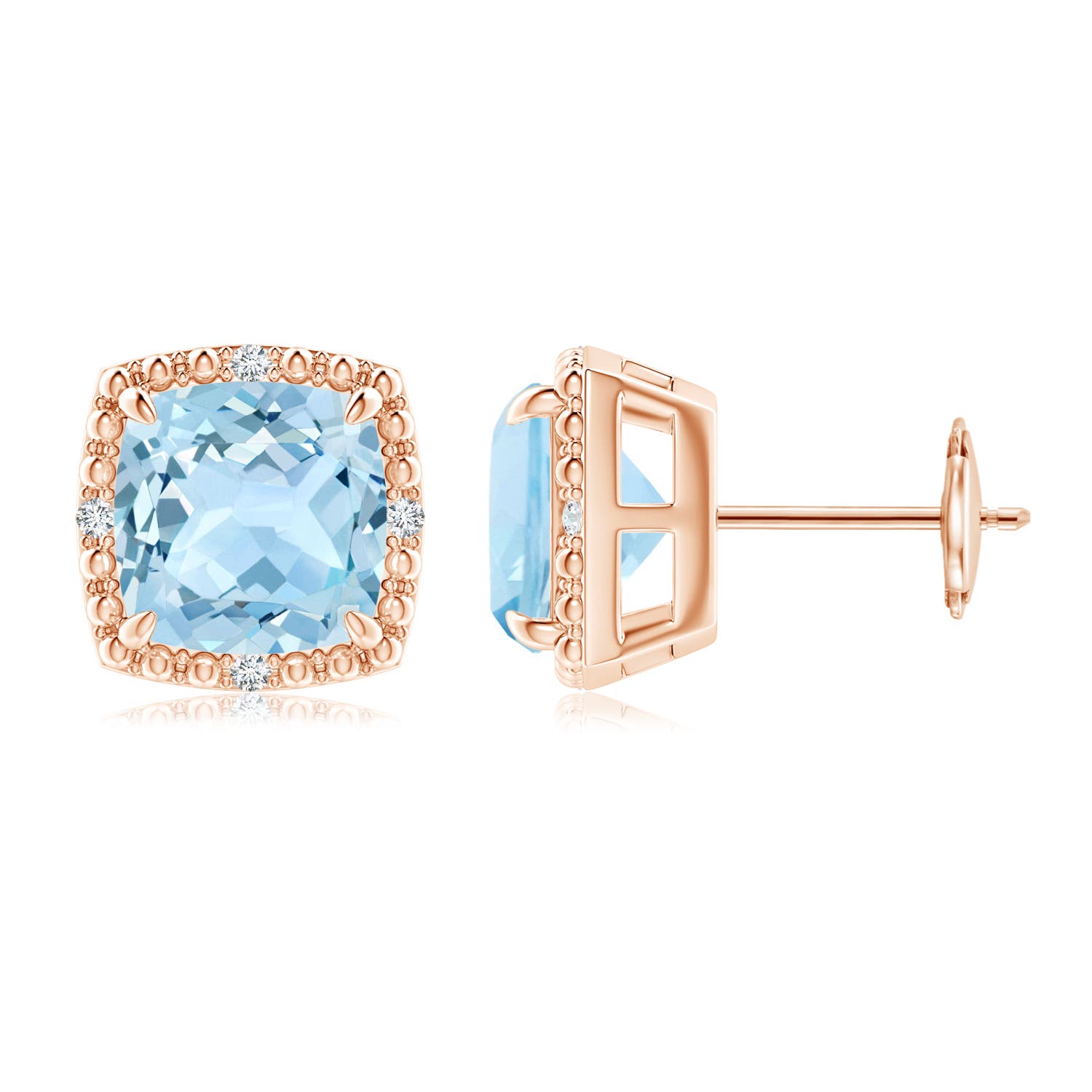 AAA - Aquamarine / 3.96 CT / 14 KT Rose Gold