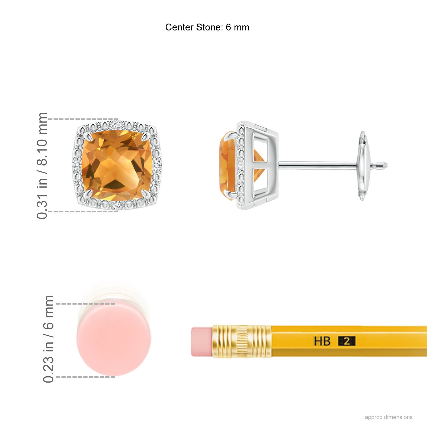 A - Citrine / 1.82 CT / 14 KT White Gold