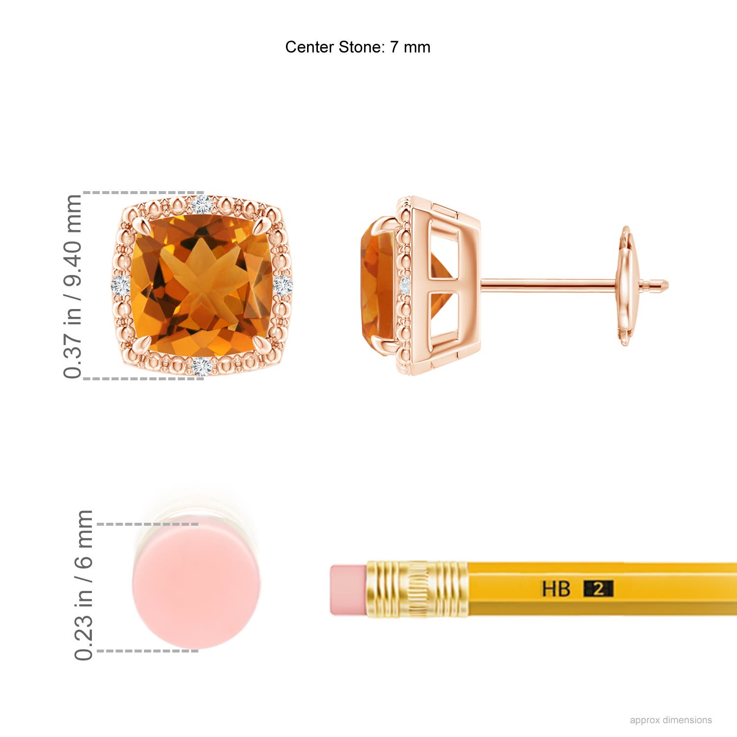 AAA - Citrine / 2.85 CT / 14 KT Rose Gold