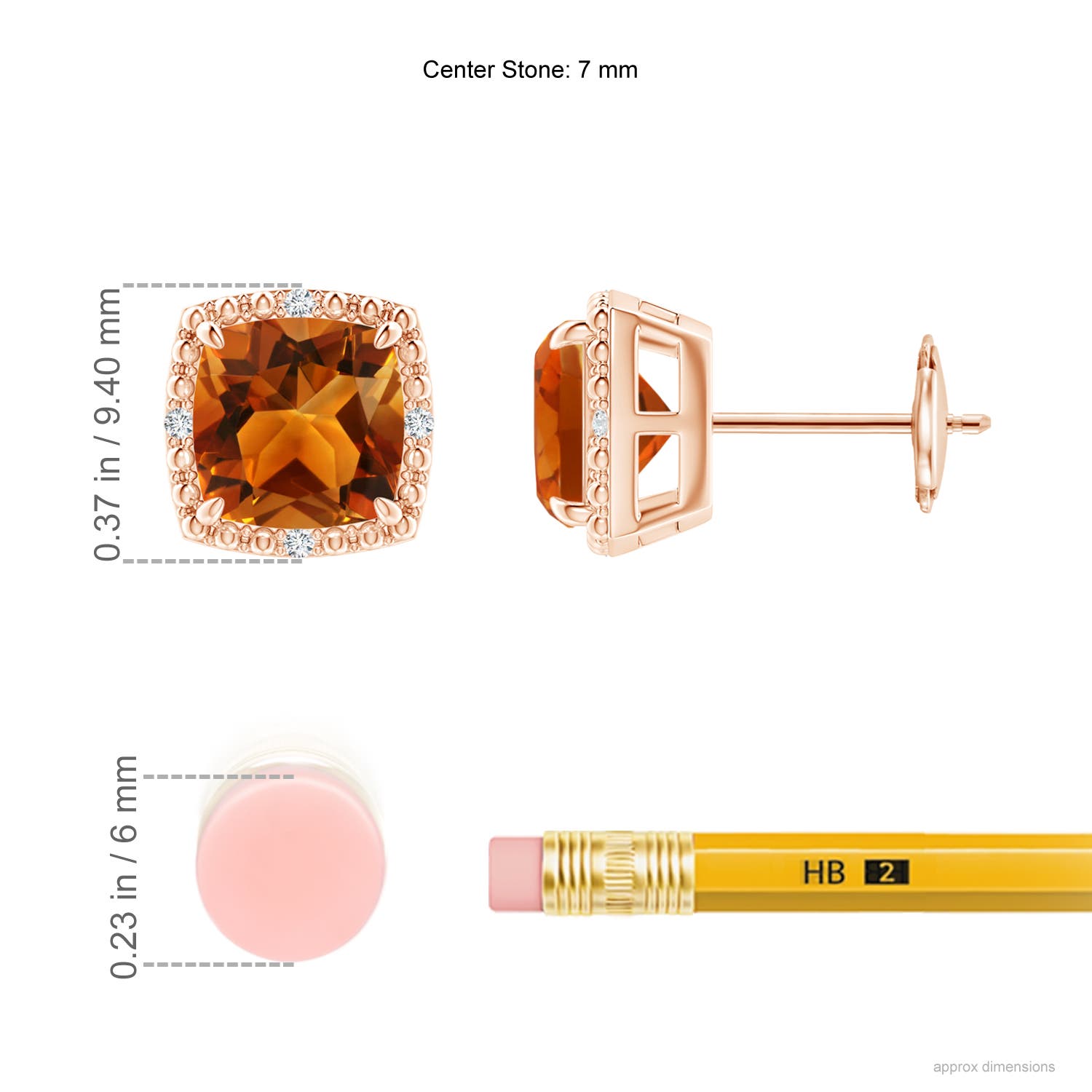 AAAA - Citrine / 2.85 CT / 14 KT Rose Gold