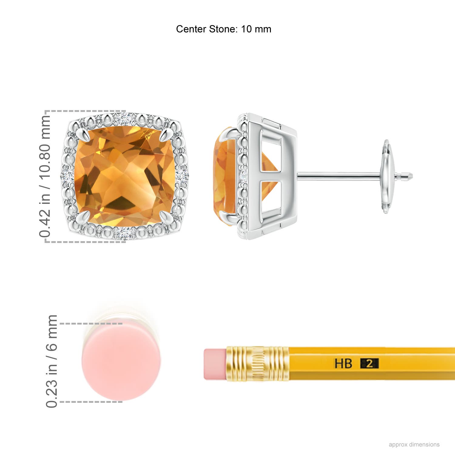 A - Citrine / 3.86 CT / 14 KT White Gold