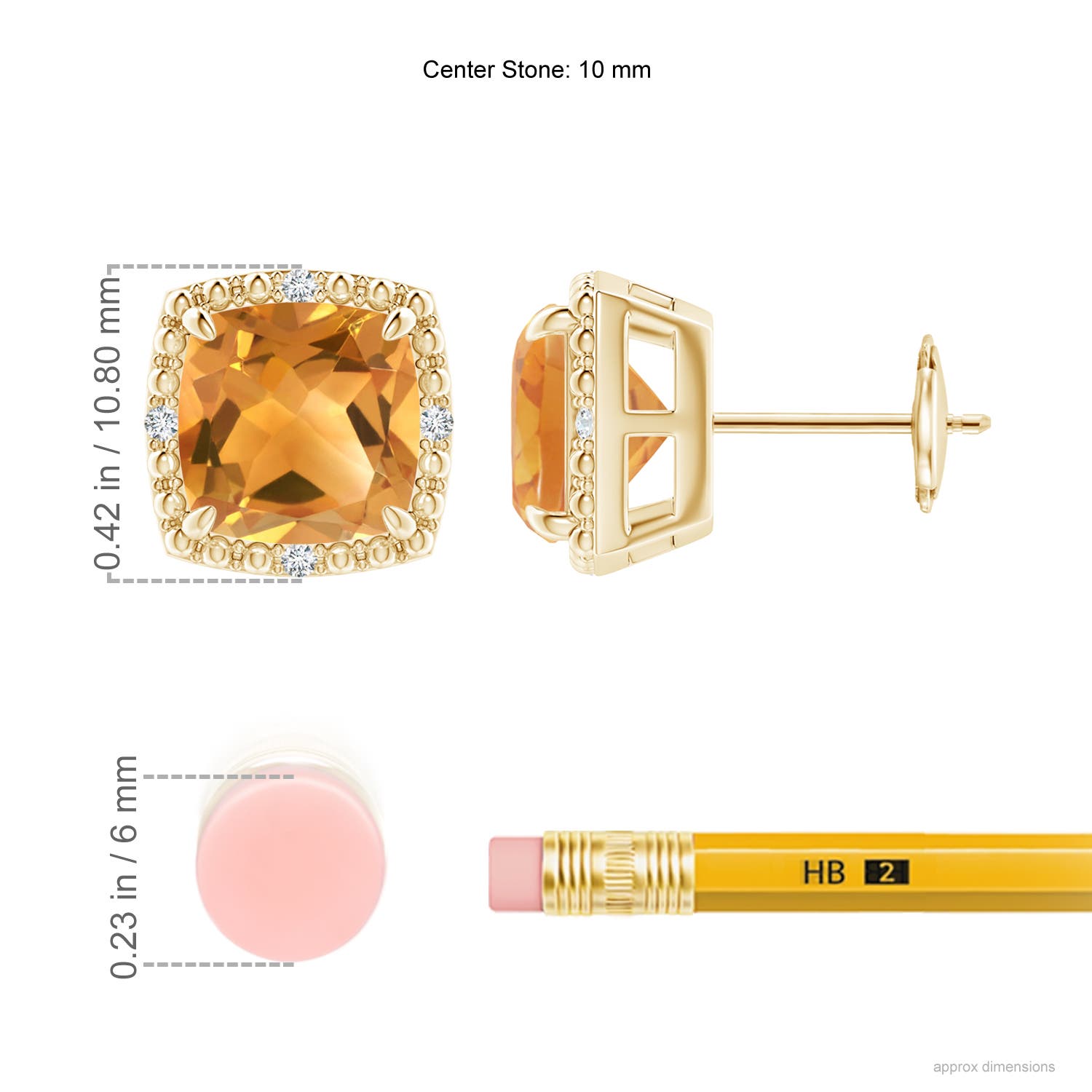 A - Citrine / 3.86 CT / 14 KT Yellow Gold