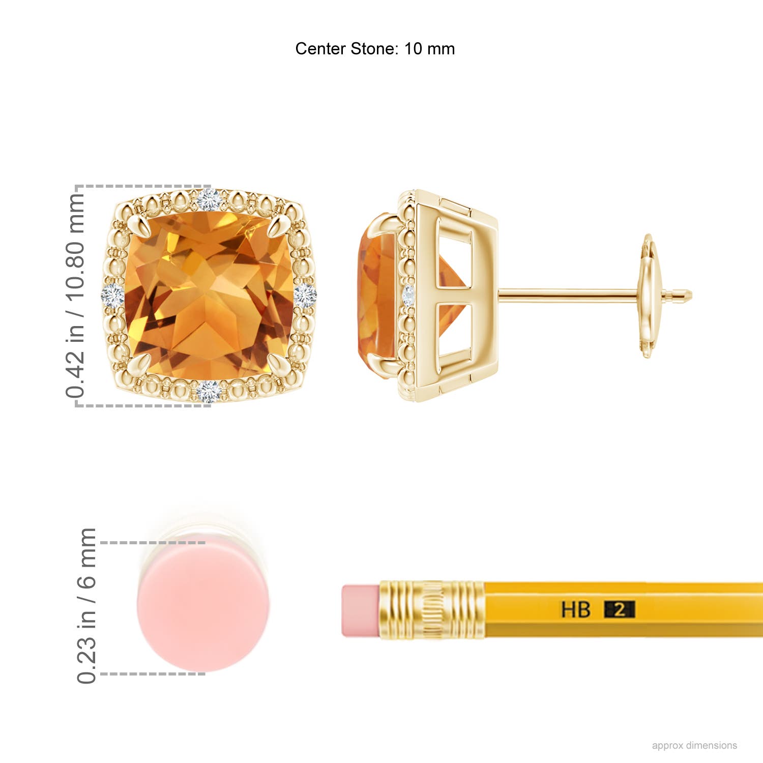 AA - Citrine / 3.86 CT / 14 KT Yellow Gold