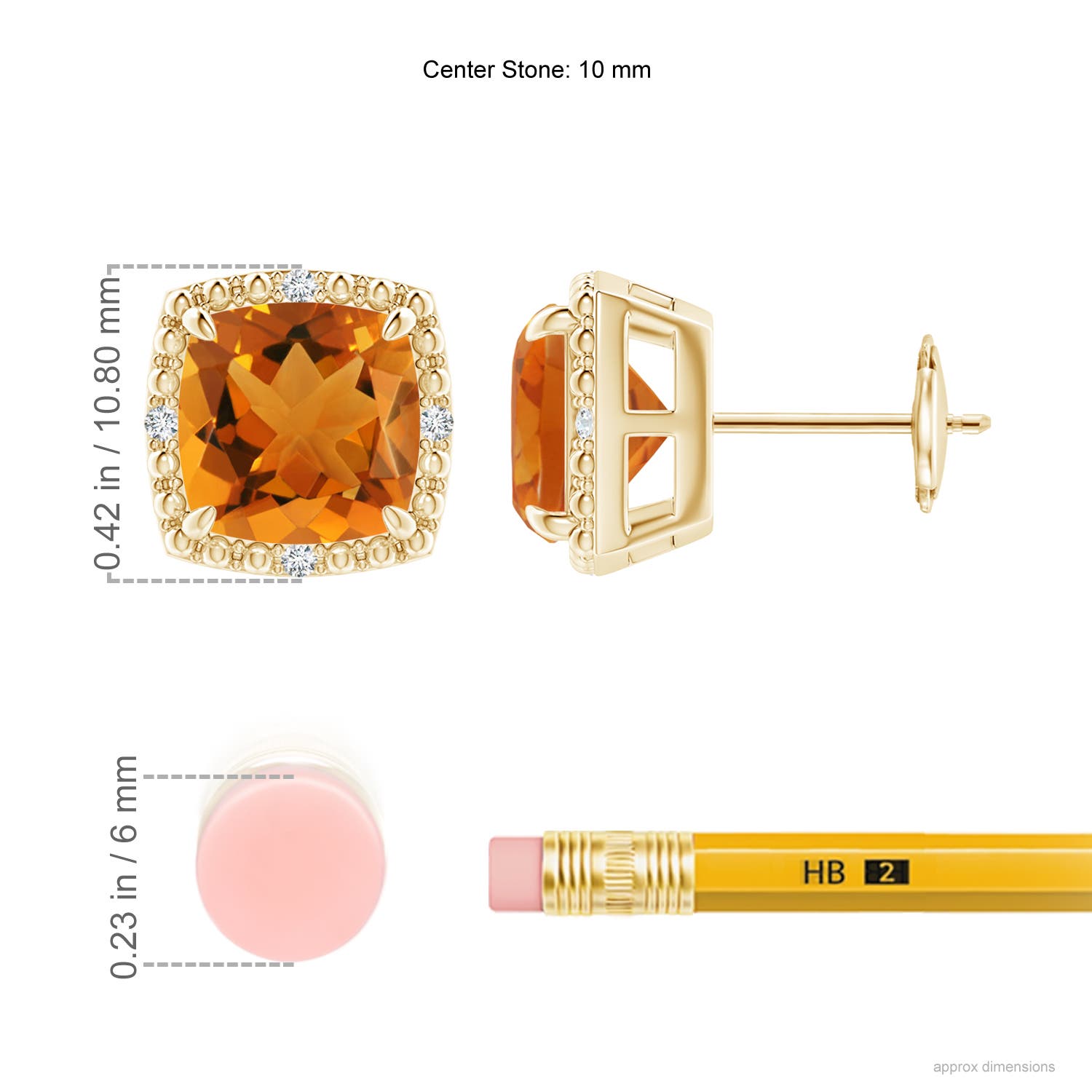 AAA - Citrine / 3.86 CT / 14 KT Yellow Gold