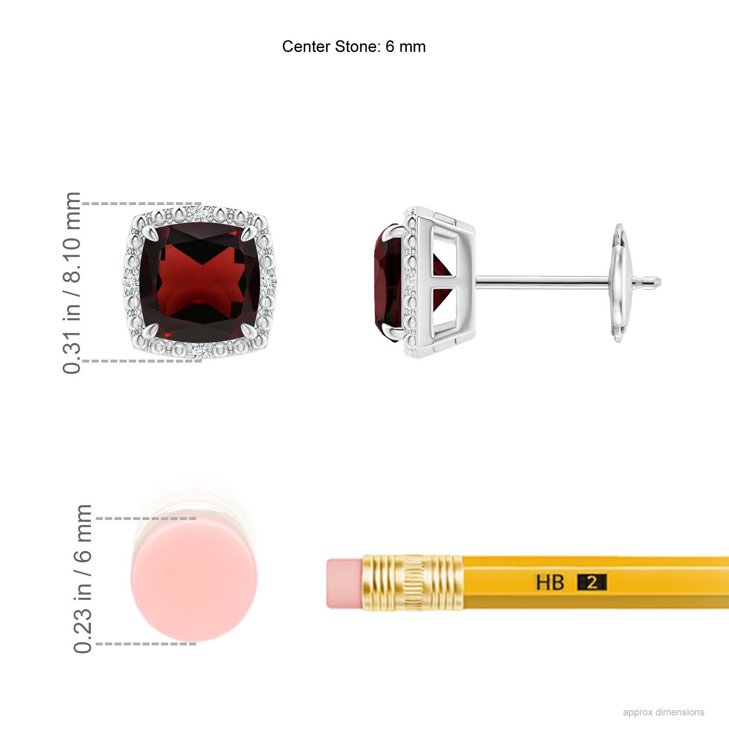 AA - Garnet / 2.52 CT / 14 KT White Gold