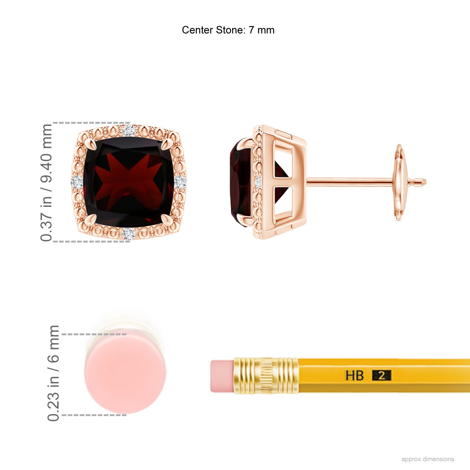 A - Garnet / 2.75 CT / 14 KT Rose Gold