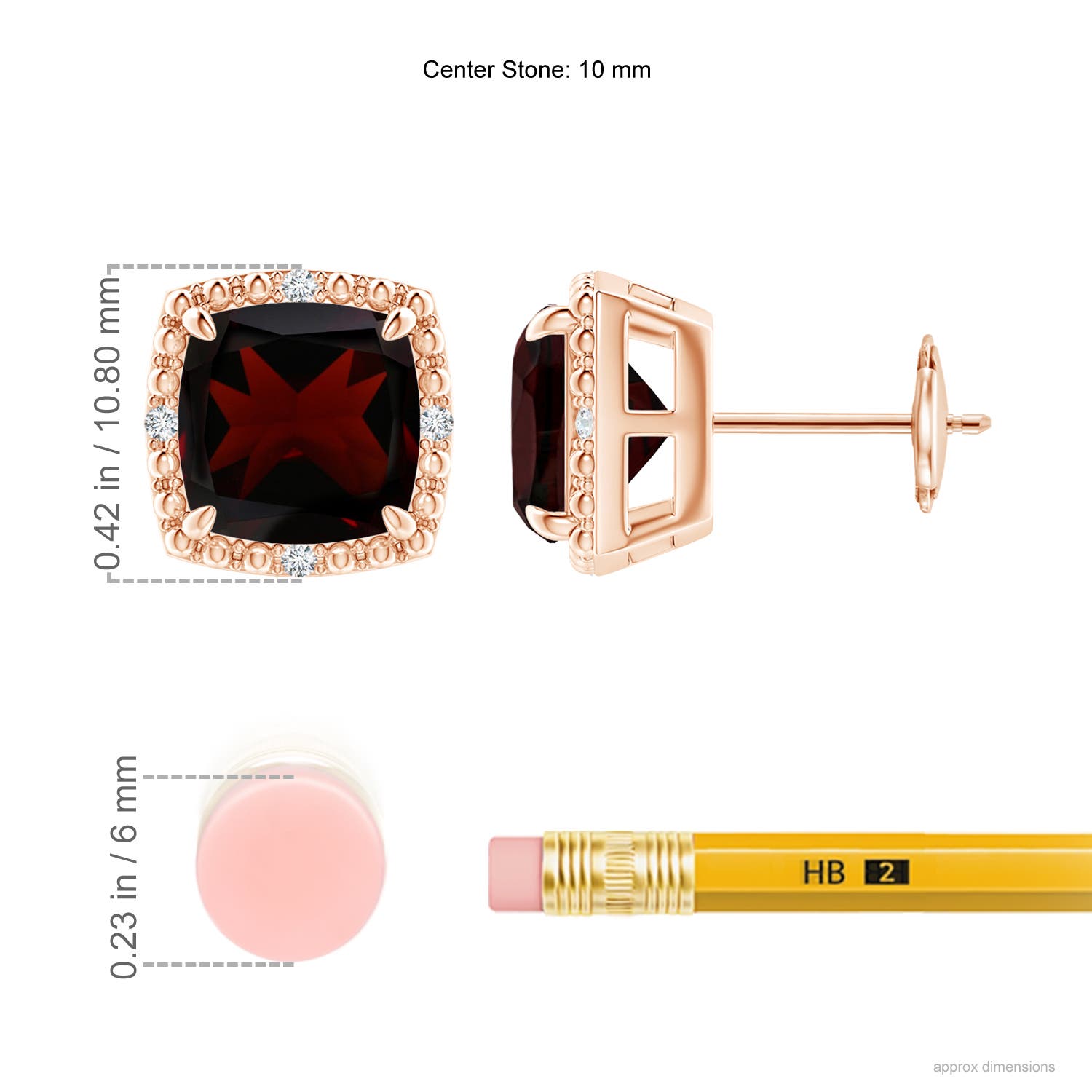 A - Garnet / 5.06 CT / 14 KT Rose Gold