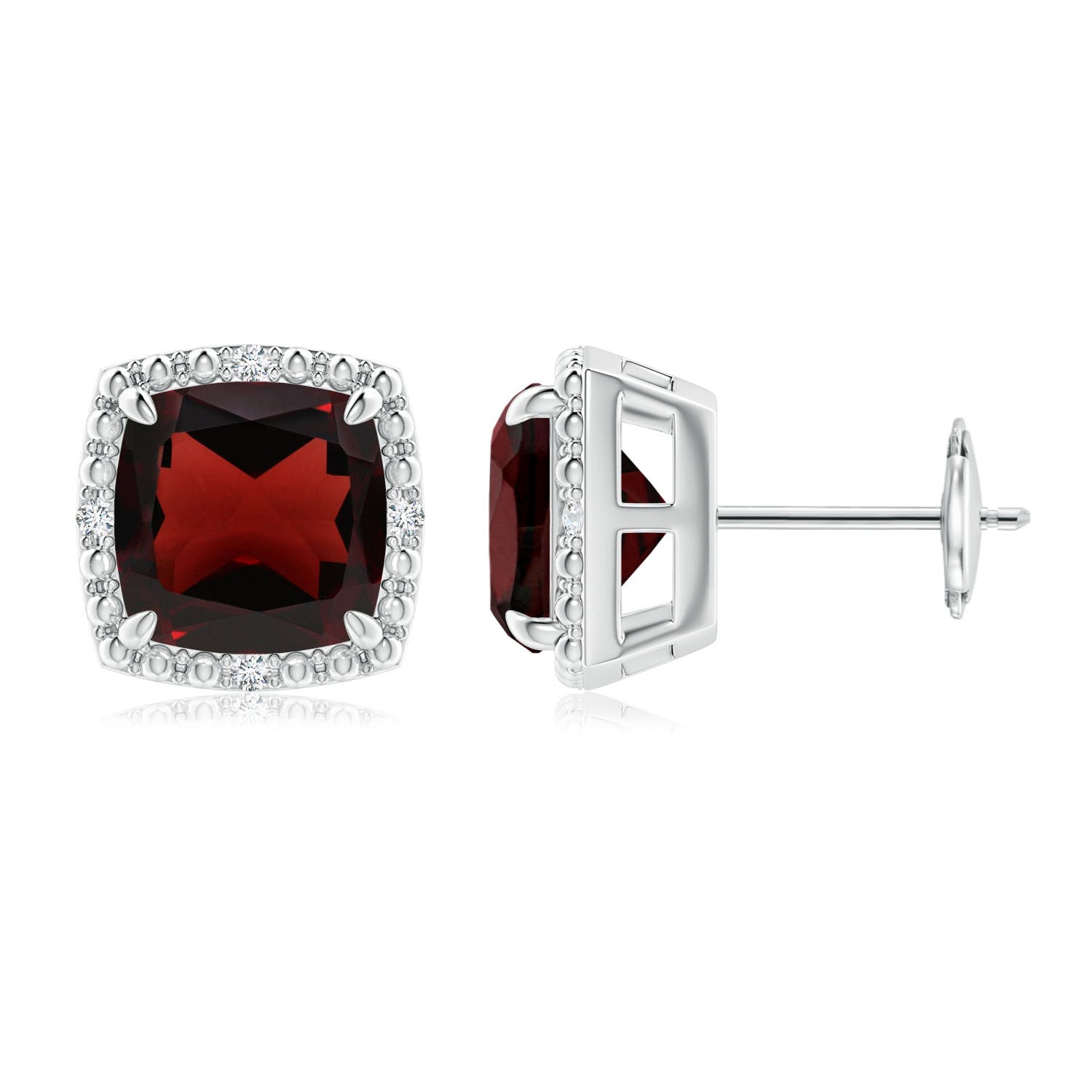 AA - Garnet / 5.06 CT / 14 KT White Gold