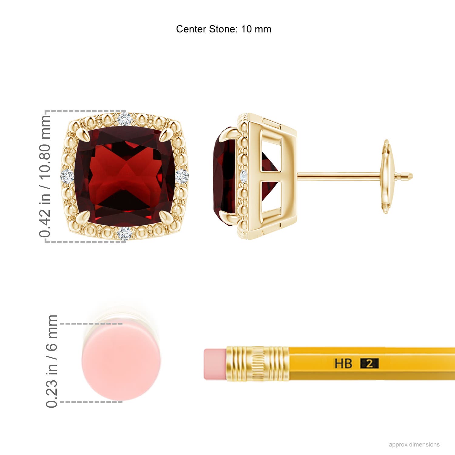 AAA - Garnet / 5.06 CT / 14 KT Yellow Gold