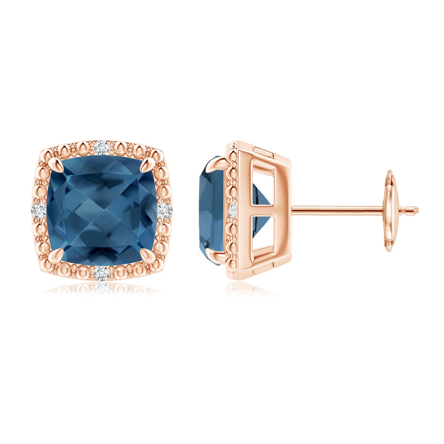 A - London Blue Topaz / 5.06 CT / 14 KT Rose Gold