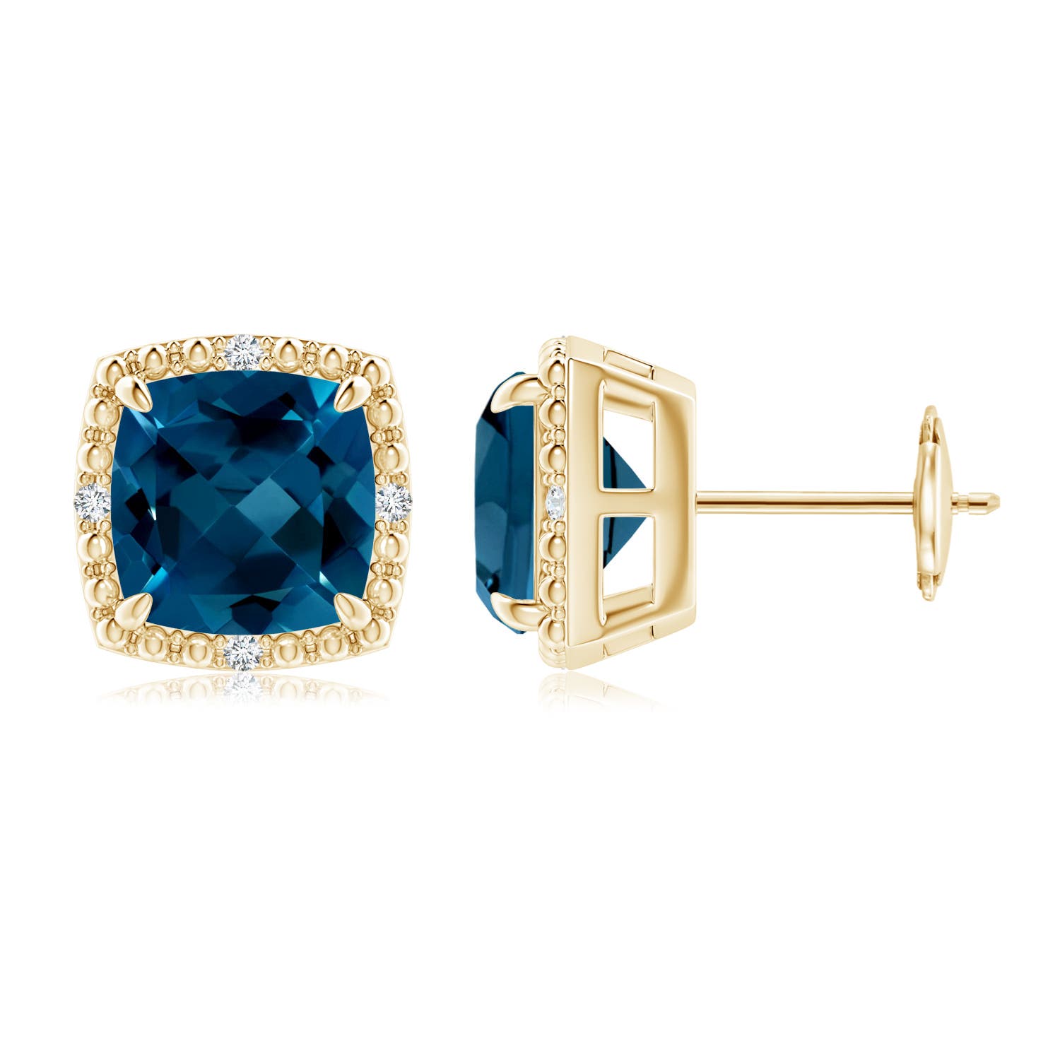 AAAA - London Blue Topaz / 5.06 CT / 14 KT Yellow Gold