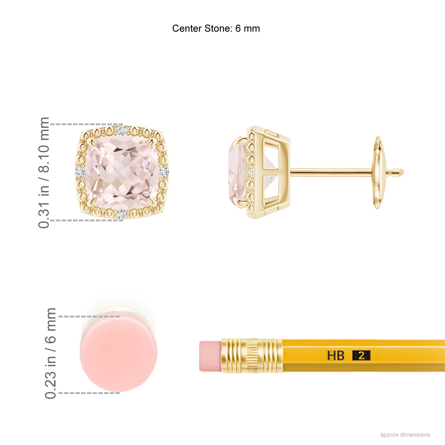 A - Morganite / 1.52 CT / 14 KT Yellow Gold