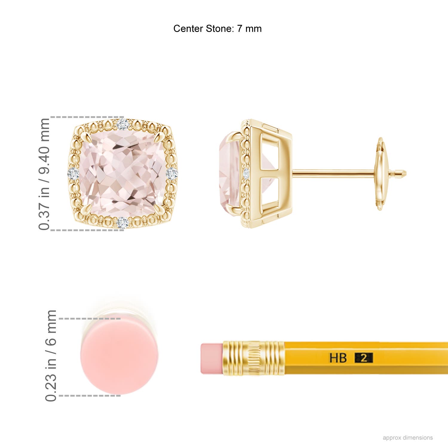 A - Morganite / 2.45 CT / 14 KT Yellow Gold