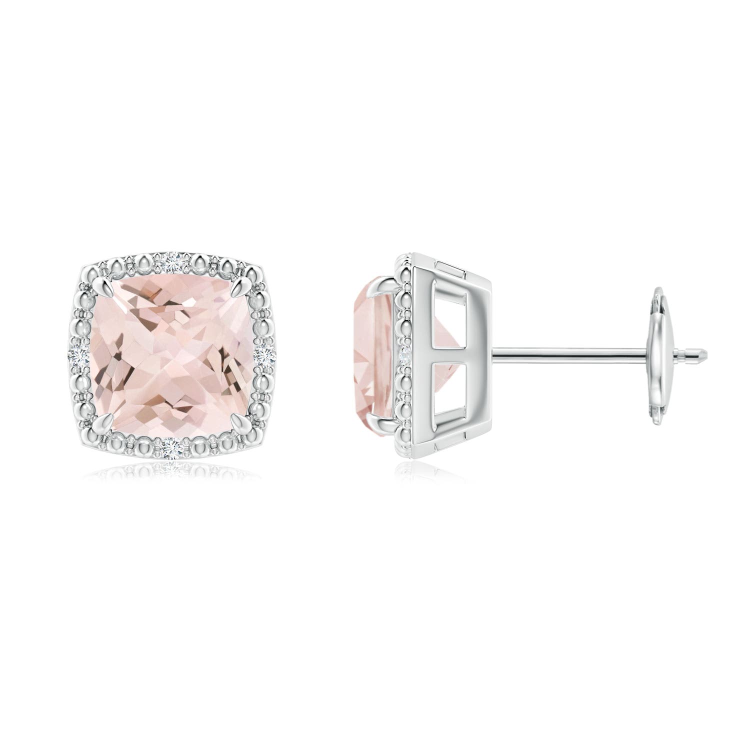 AA - Morganite / 2.45 CT / 14 KT White Gold