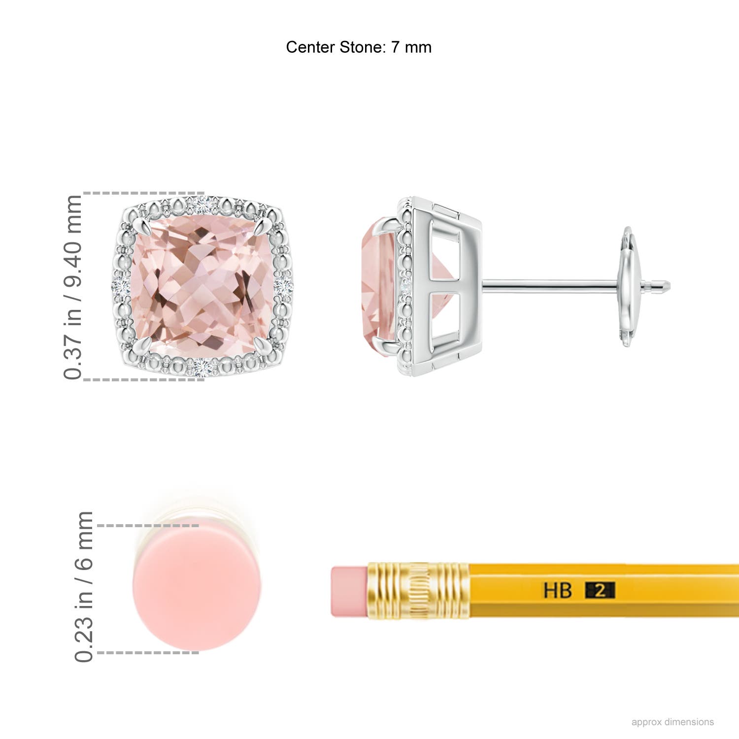 AAAA - Morganite / 2.45 CT / 14 KT White Gold