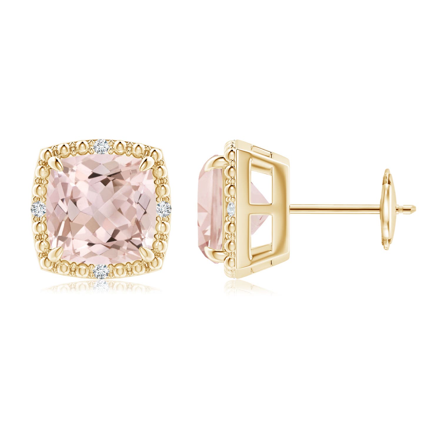 A - Morganite / 3.66 CT / 14 KT Yellow Gold