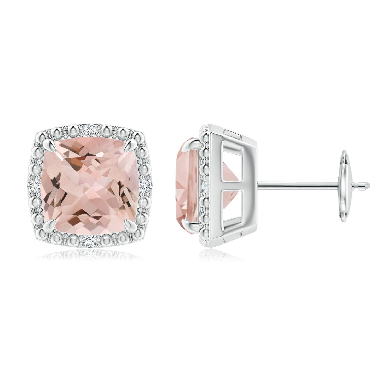 AA - Morganite / 3.66 CT / 14 KT White Gold