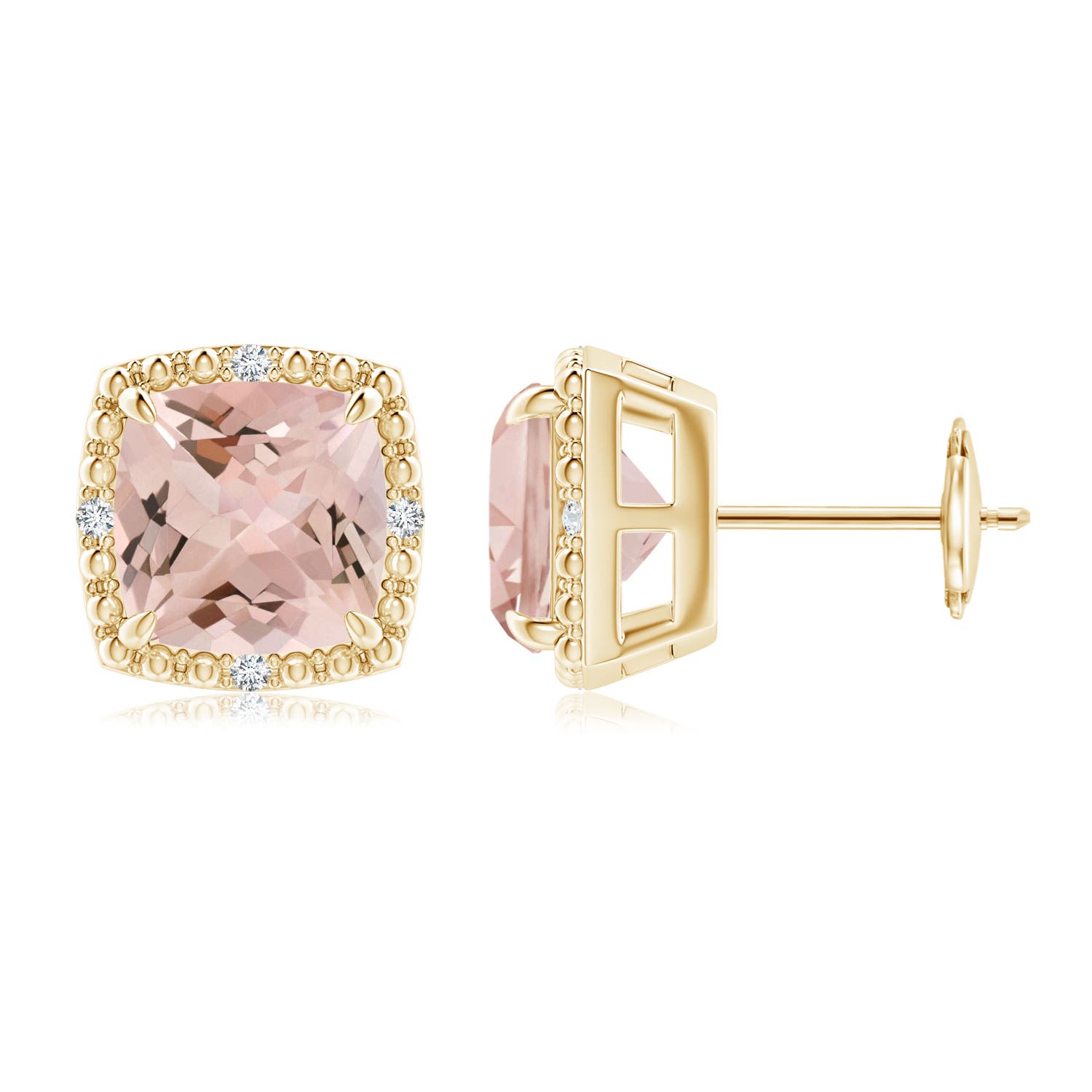 AA - Morganite / 3.66 CT / 14 KT Yellow Gold