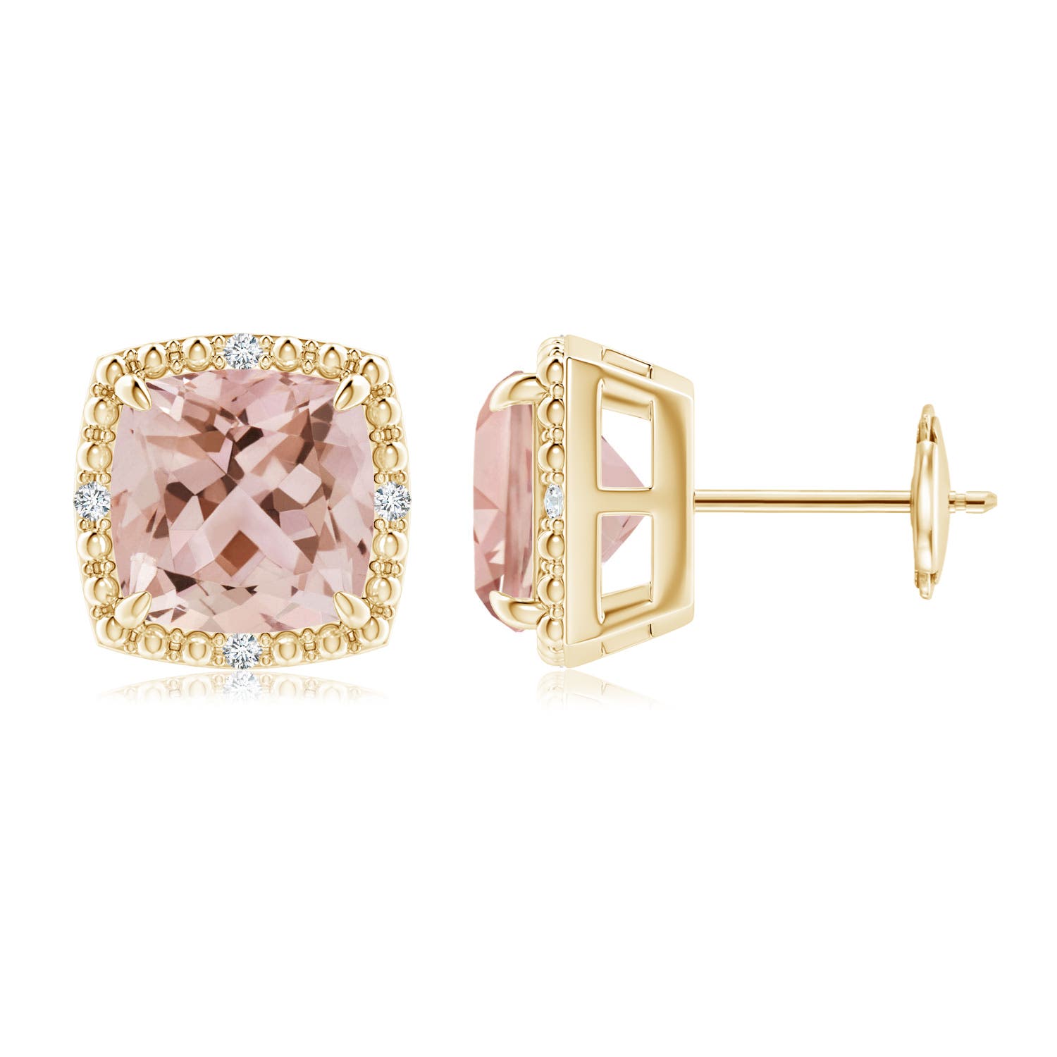 AAA - Morganite / 3.66 CT / 14 KT Yellow Gold