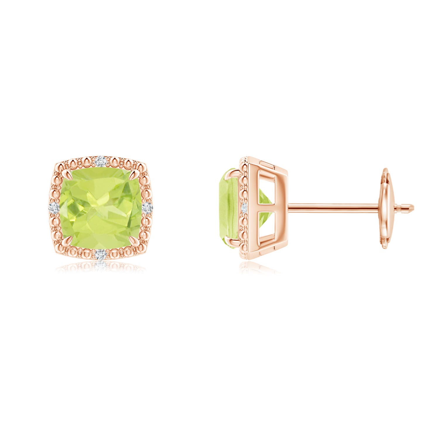 A - Peridot / 2.23 CT / 14 KT Rose Gold