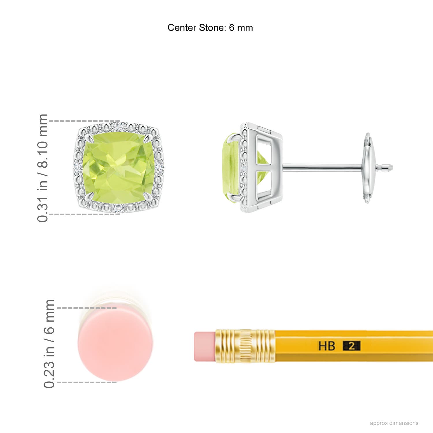 A - Peridot / 2.23 CT / 14 KT White Gold