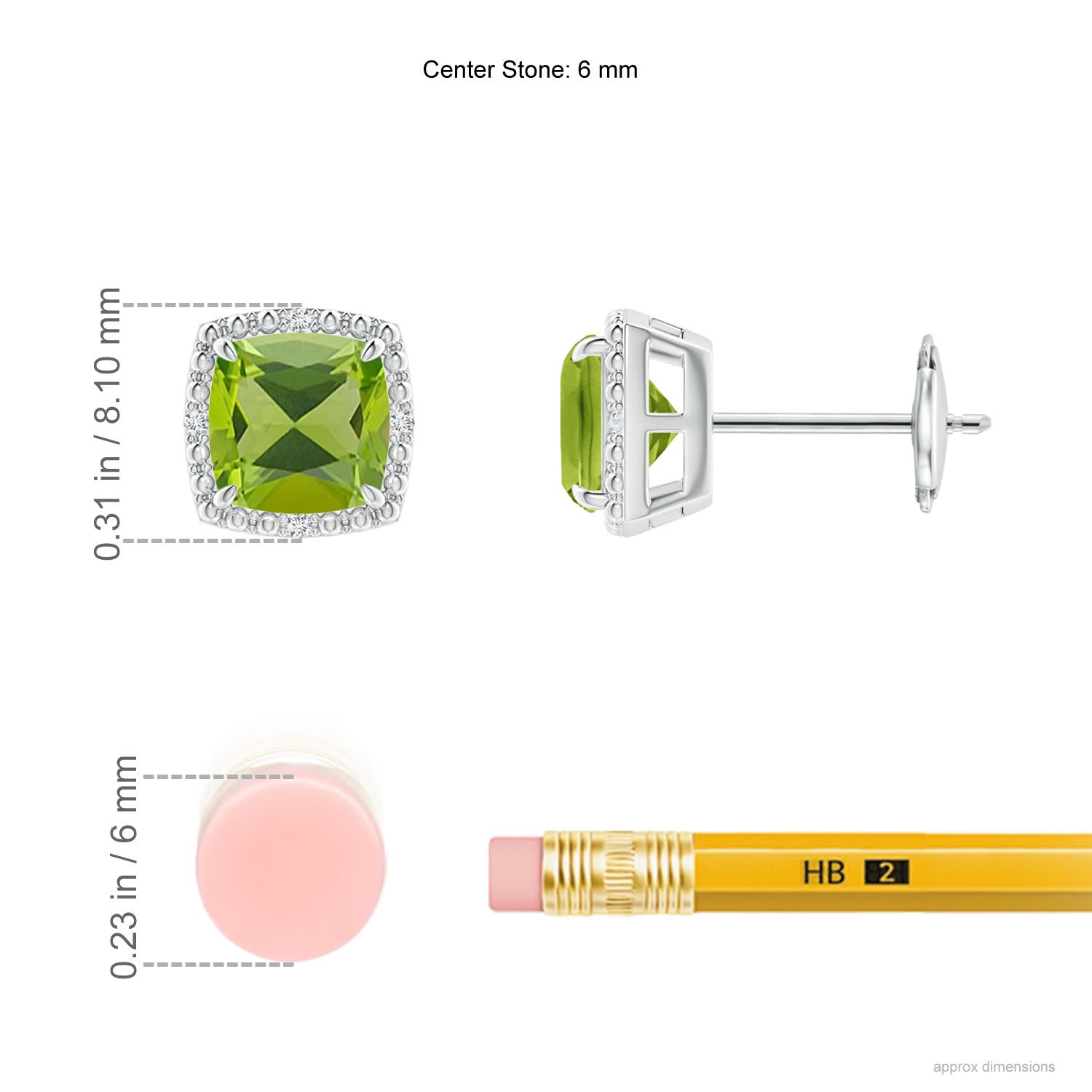 AAA - Peridot / 2.23 CT / 14 KT White Gold