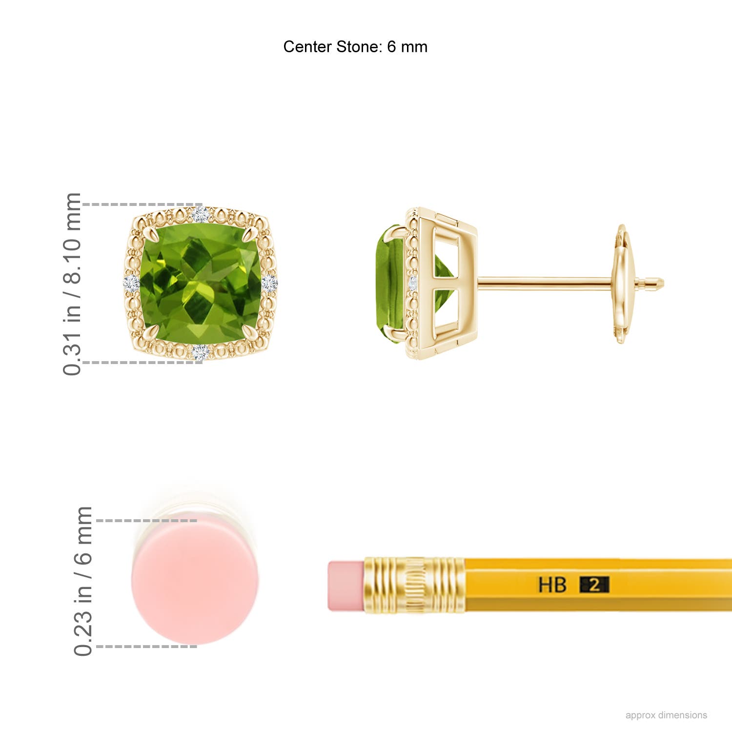 AAAA - Peridot / 2.23 CT / 14 KT Yellow Gold