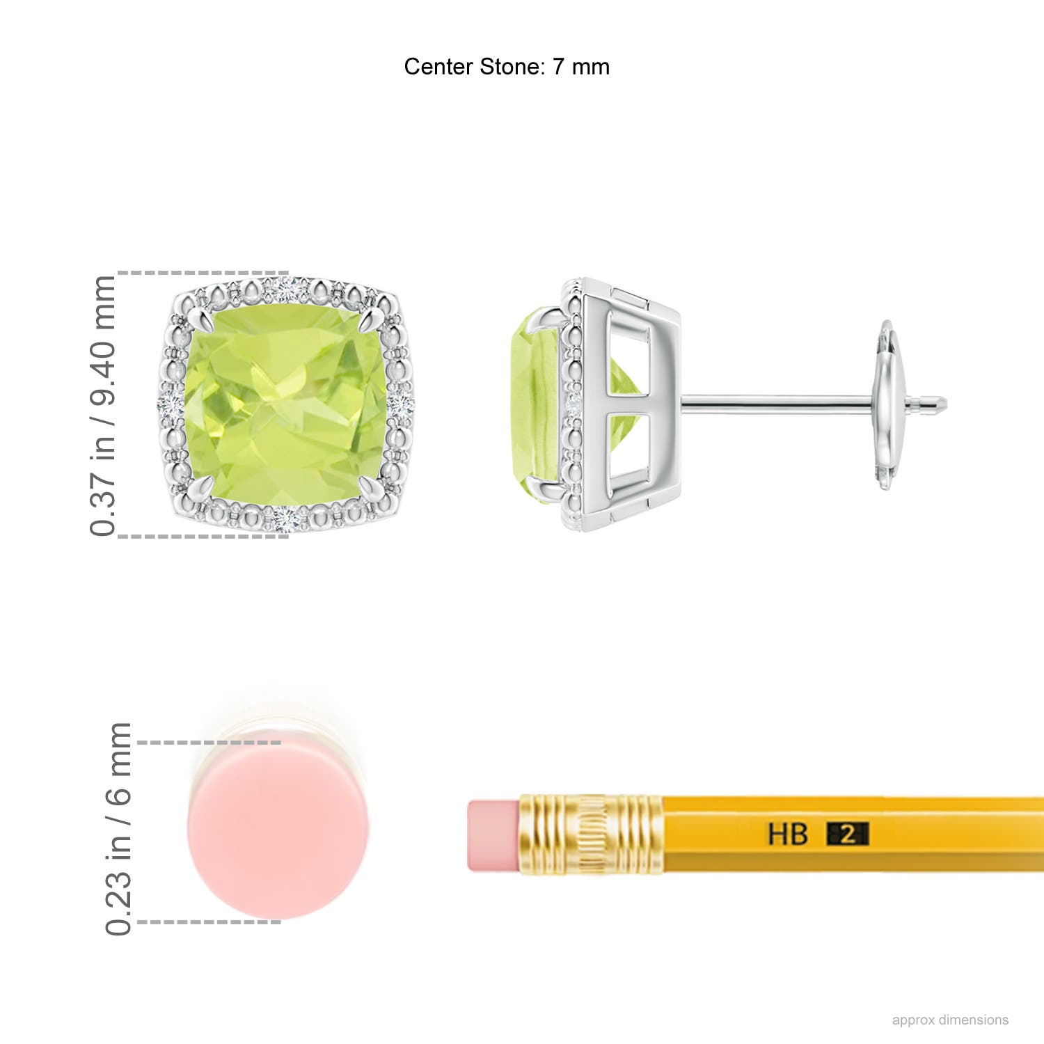 A - Peridot / 2.85 CT / 14 KT White Gold