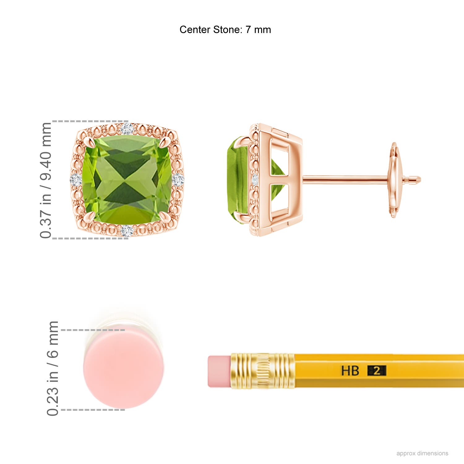 AAA - Peridot / 2.85 CT / 14 KT Rose Gold