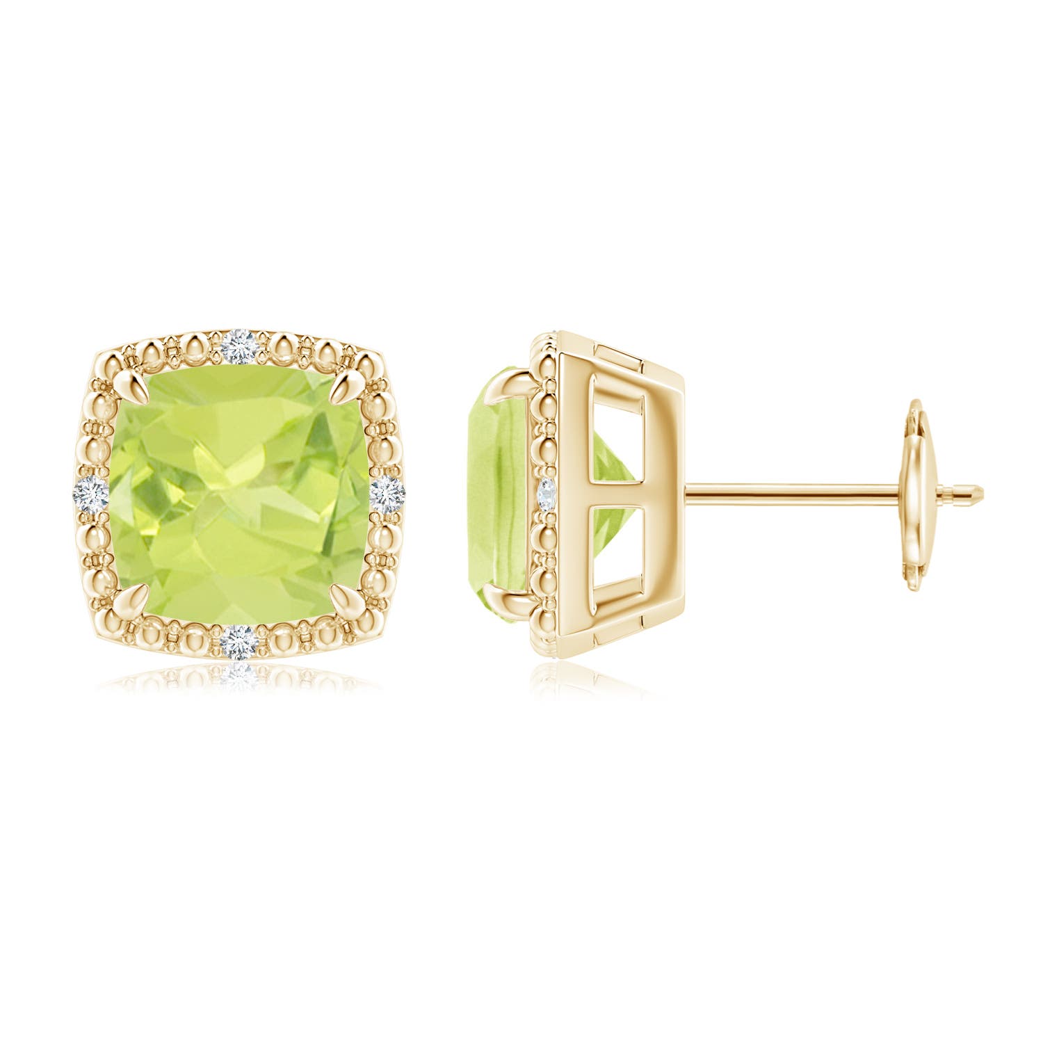 A - Peridot / 3.96 CT / 14 KT Yellow Gold