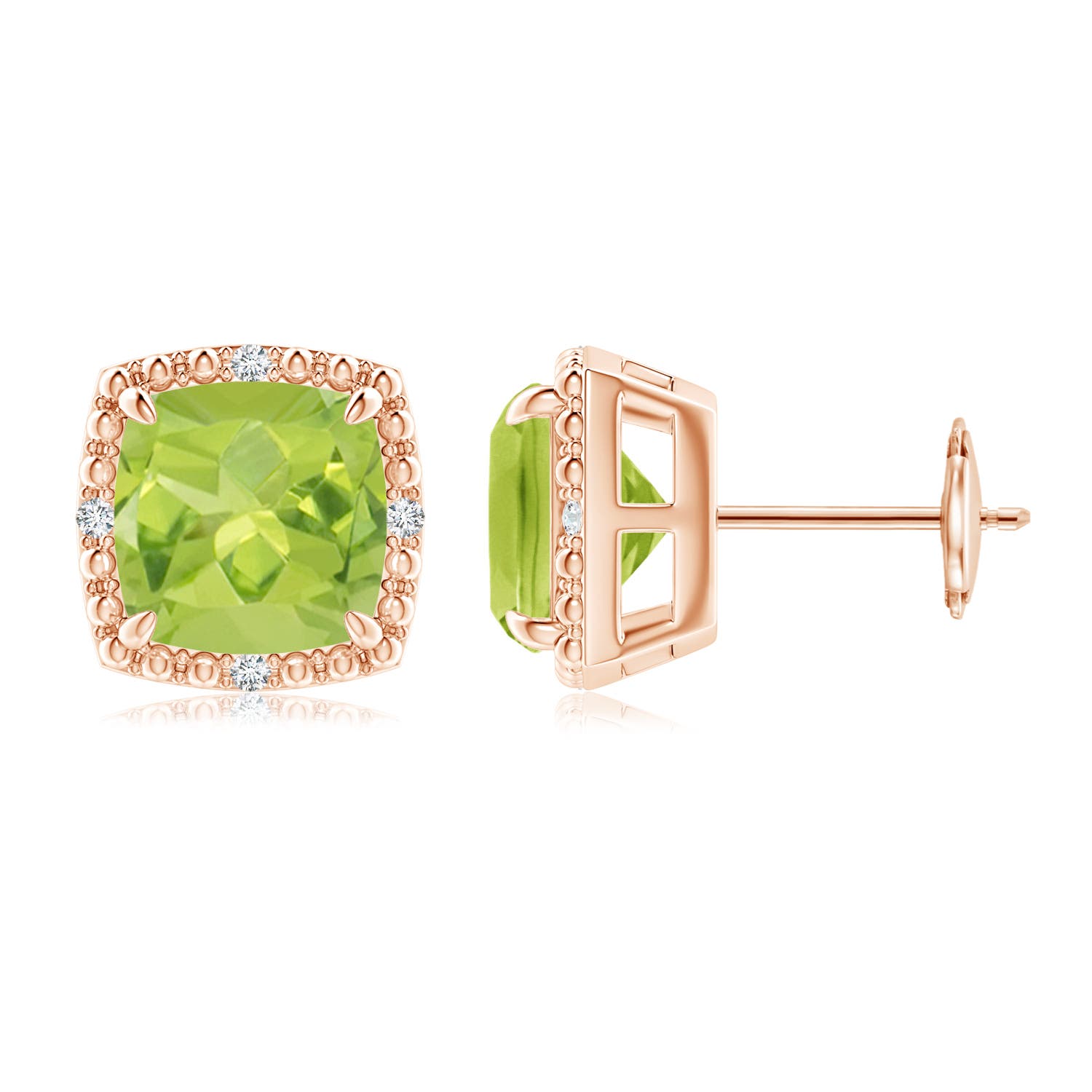 AA - Peridot / 3.96 CT / 14 KT Rose Gold