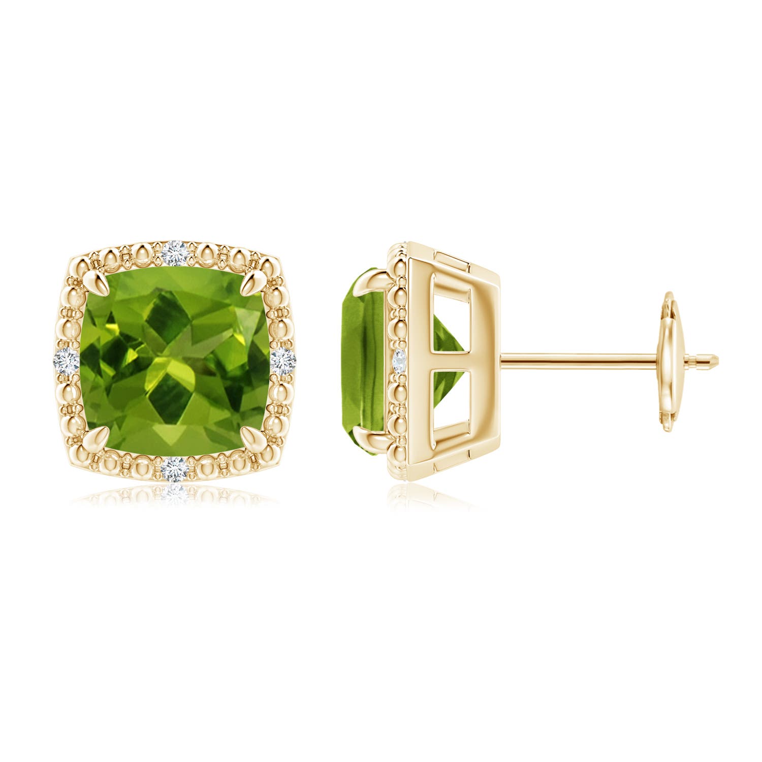 AAAA - Peridot / 3.96 CT / 14 KT Yellow Gold