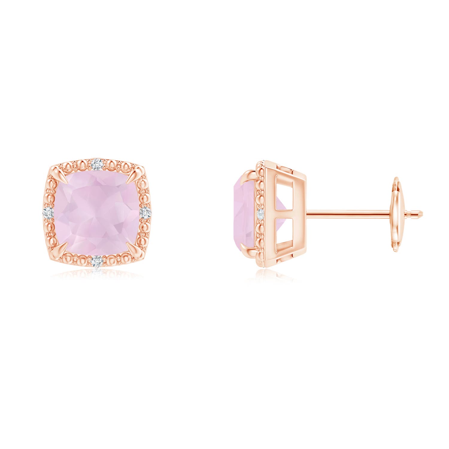 AA - Rose Quartz / 1.52 CT / 14 KT Rose Gold