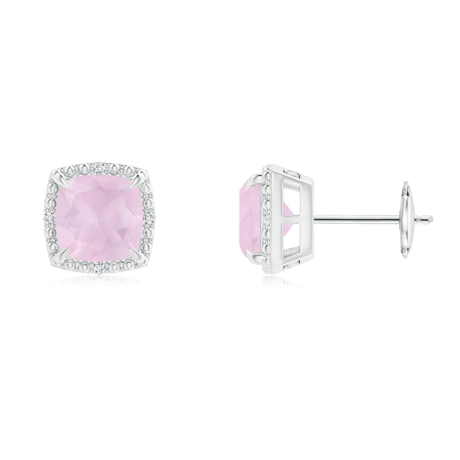 AA - Rose Quartz / 1.52 CT / 14 KT White Gold