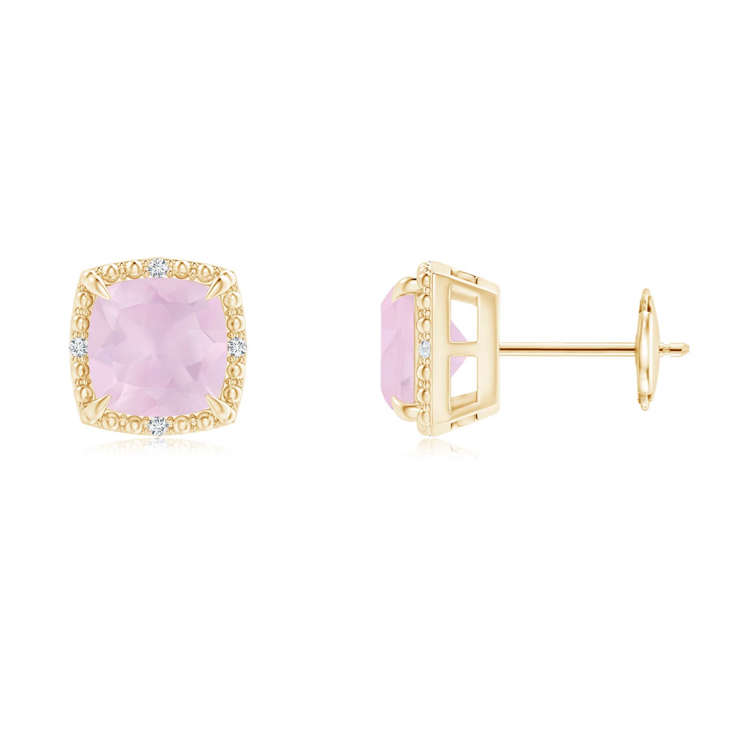 AA - Rose Quartz / 1.52 CT / 14 KT Yellow Gold