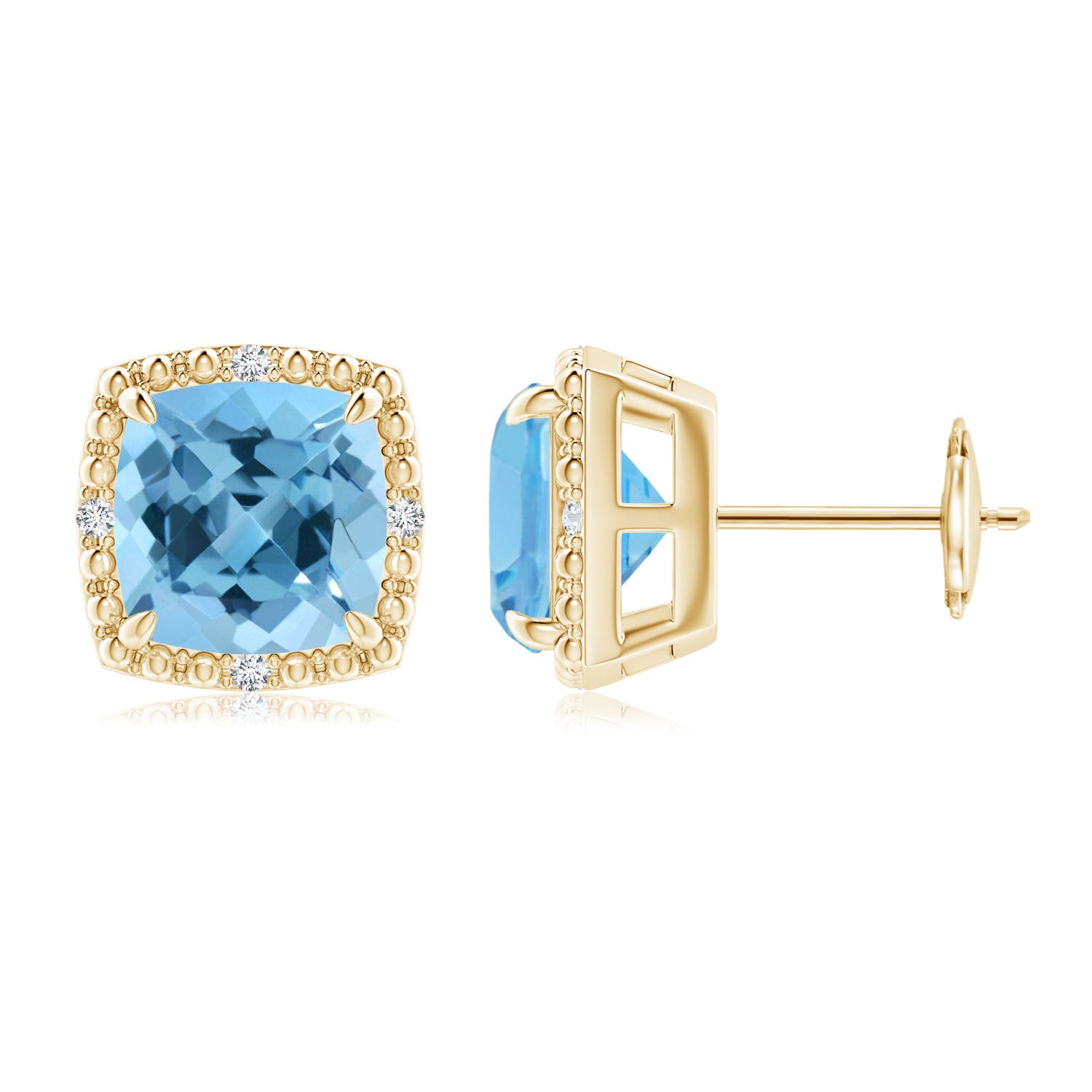 A - Swiss Blue Topaz / 5.06 CT / 14 KT Yellow Gold