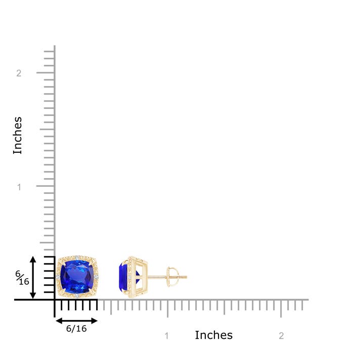 AAA - Tanzanite / 3.05 CT / 14 KT Yellow Gold