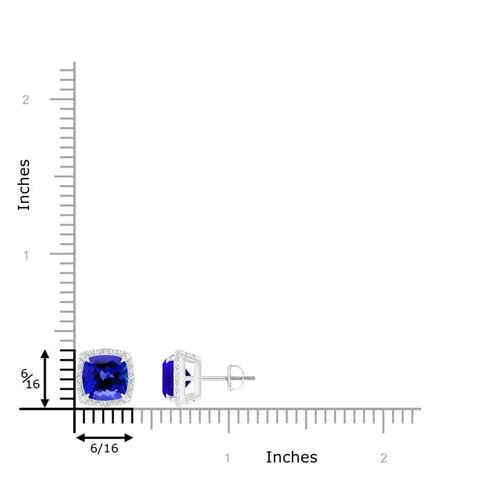 AAAA - Tanzanite / 3.05 CT / 14 KT White Gold