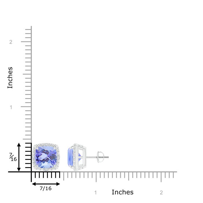 A - Tanzanite / 4.36 CT / 14 KT White Gold