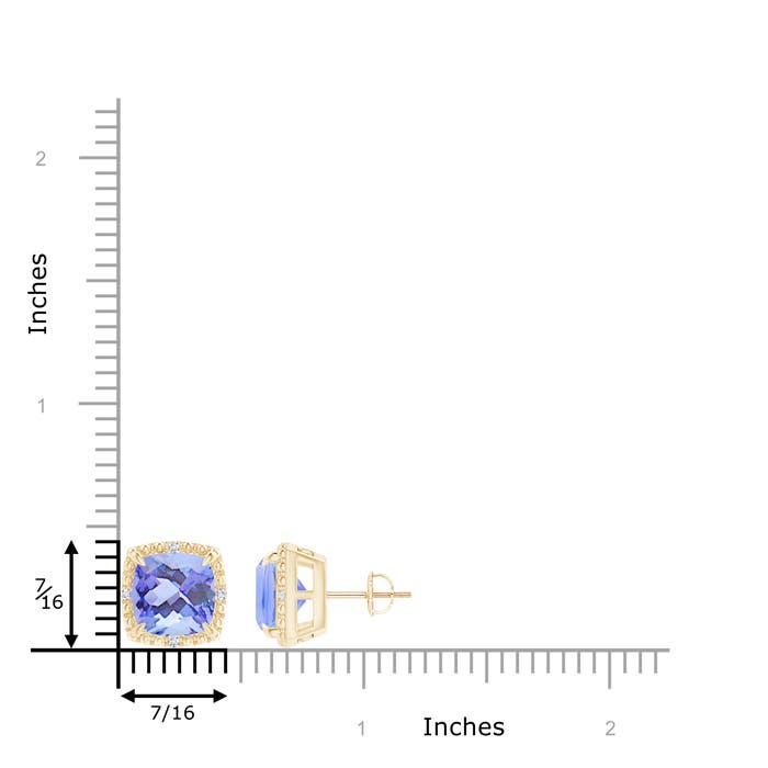 A - Tanzanite / 4.36 CT / 14 KT Yellow Gold