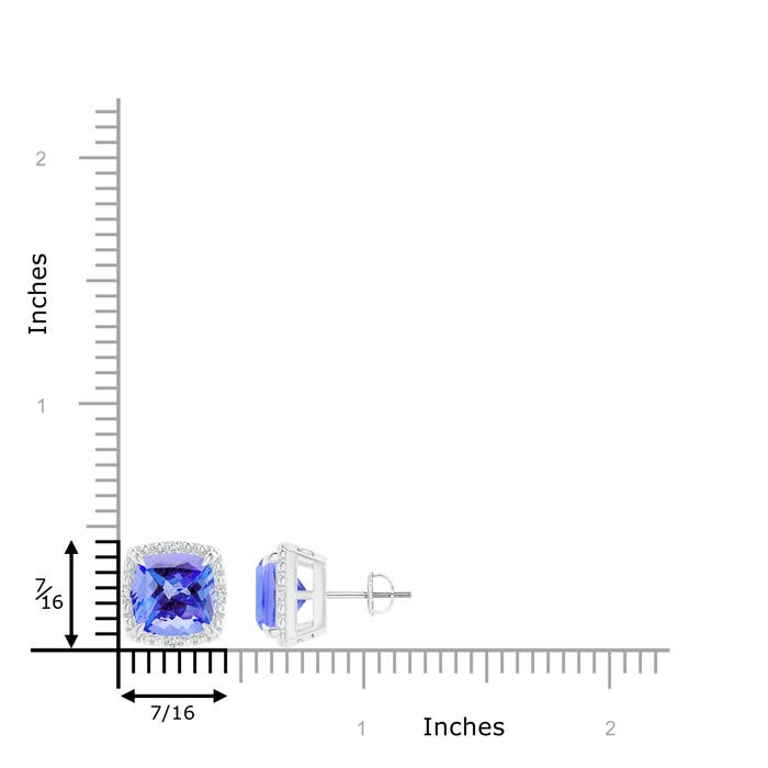 AA - Tanzanite / 4.36 CT / 14 KT White Gold