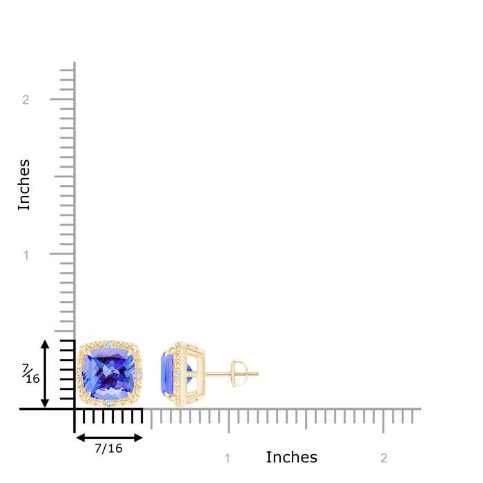 AA - Tanzanite / 4.36 CT / 14 KT Yellow Gold