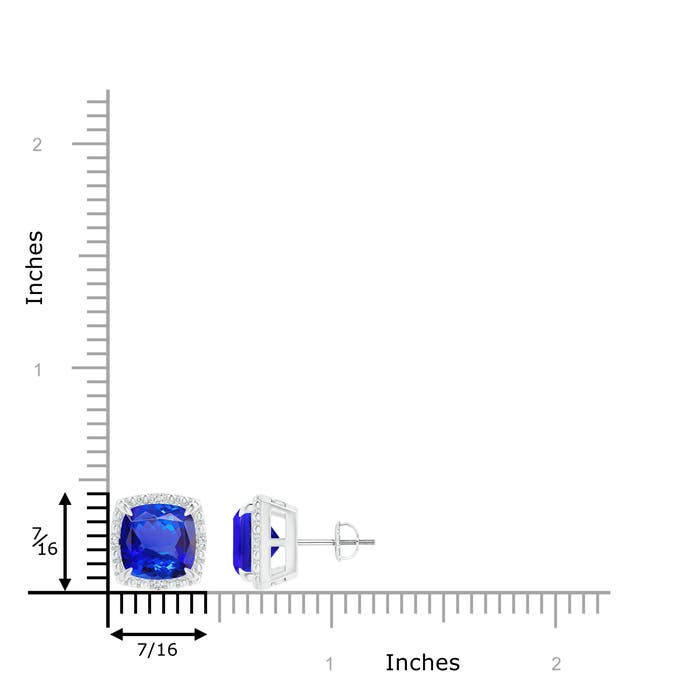 AAA - Tanzanite / 4.36 CT / 14 KT White Gold