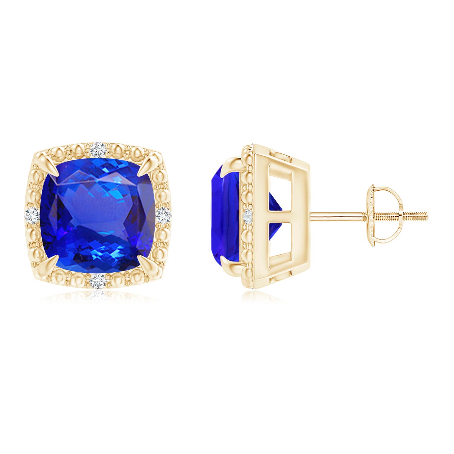 AAA - Tanzanite / 4.36 CT / 14 KT Yellow Gold