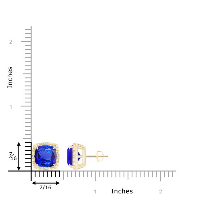 AAA - Tanzanite / 4.36 CT / 14 KT Yellow Gold