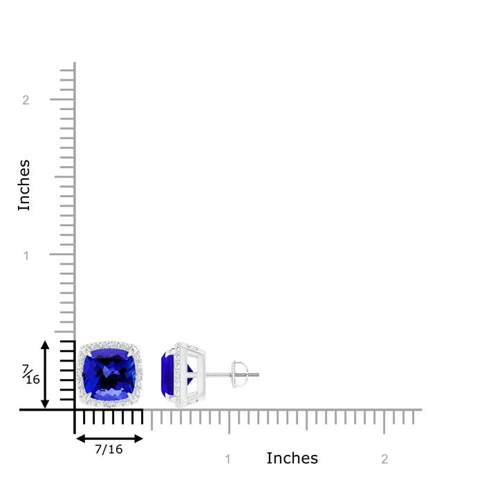 AAAA - Tanzanite / 4.36 CT / 14 KT White Gold